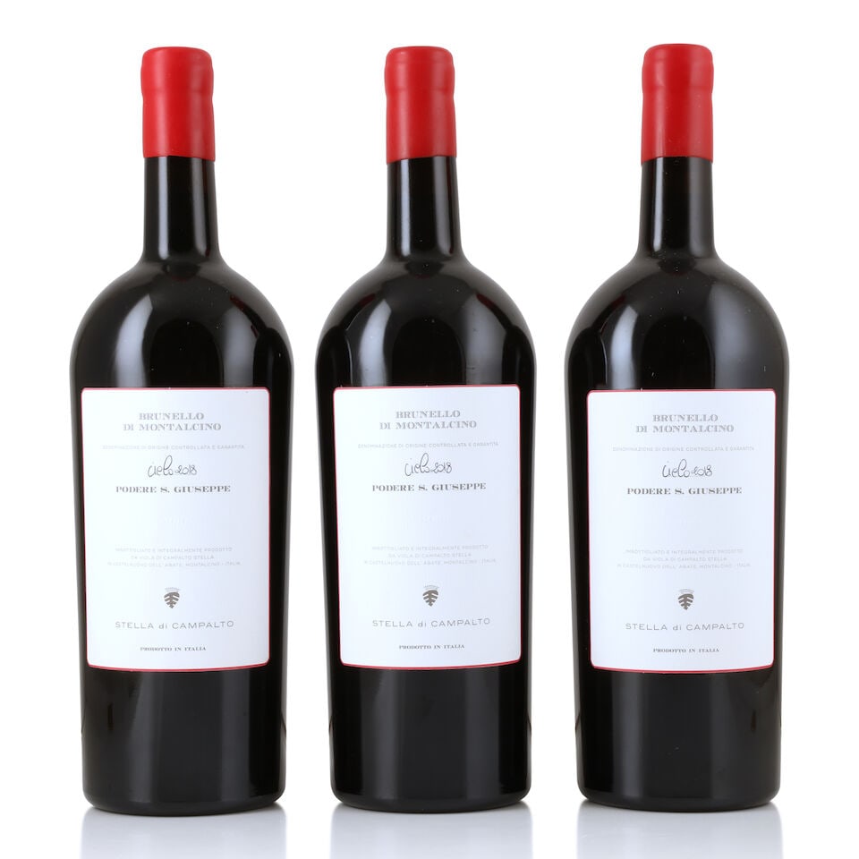 Stella di Campalto, Brunello di Montalcino Cielo, 2018 (3 x 1500ml): Stella di Campalto, Brunello di Montalcino Cielo, 2018 (3 x 1500ml) Region: Tuscany Packaging: individual wooden cases This lot is subject to the following lot symbols: Δ Δ VAT at the prevai