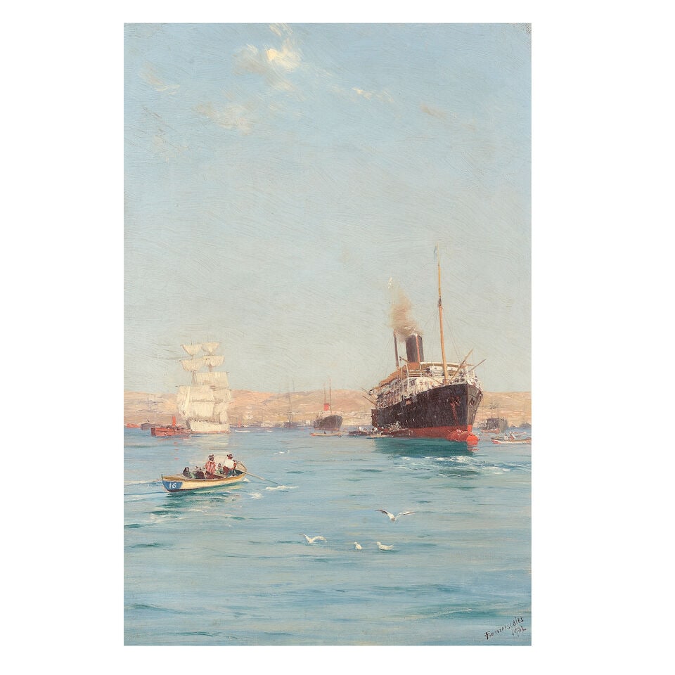 Thomas Jacques Somerscales (British, 1842-1927) Valparaiso, Chile (1 of 3)