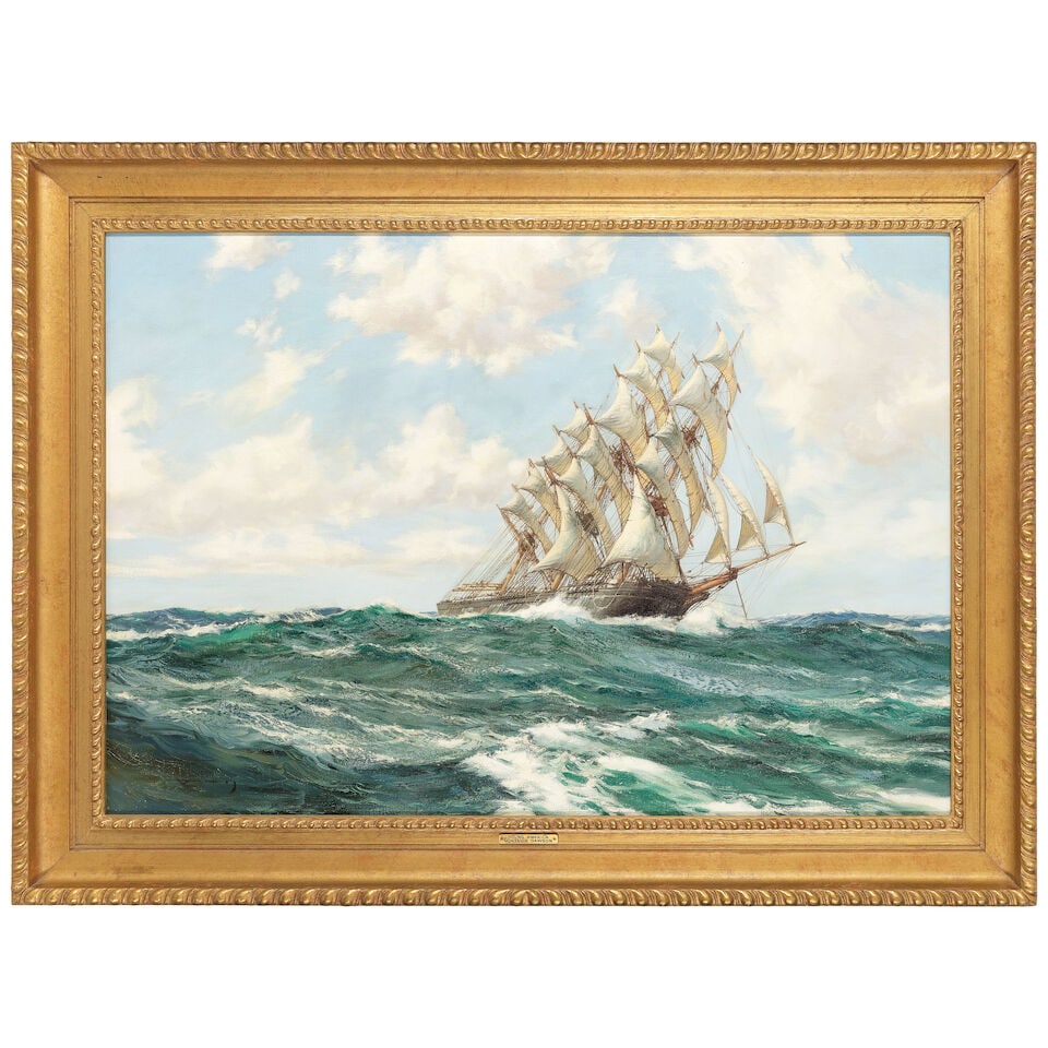 Montague Dawson (British, 1890-1973) The clipper ship Young America cracking along under full sail - 2