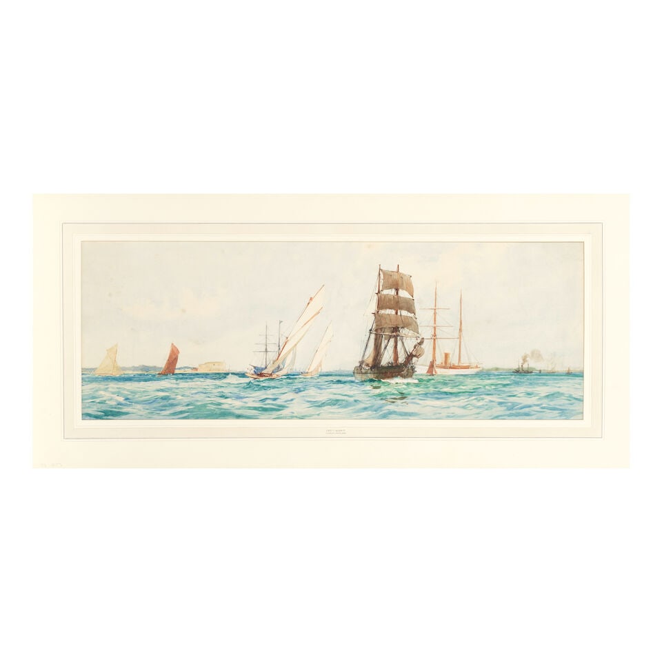 Charles Edward Dixon (British, 1872-1934) 'Off Calshot' - 2
