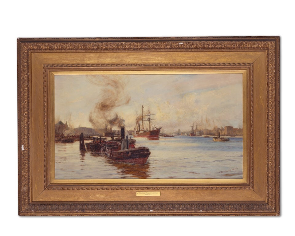 Charles William Wyllie, RBA (British, 1859-1923) The Thames below St Paul's - 2