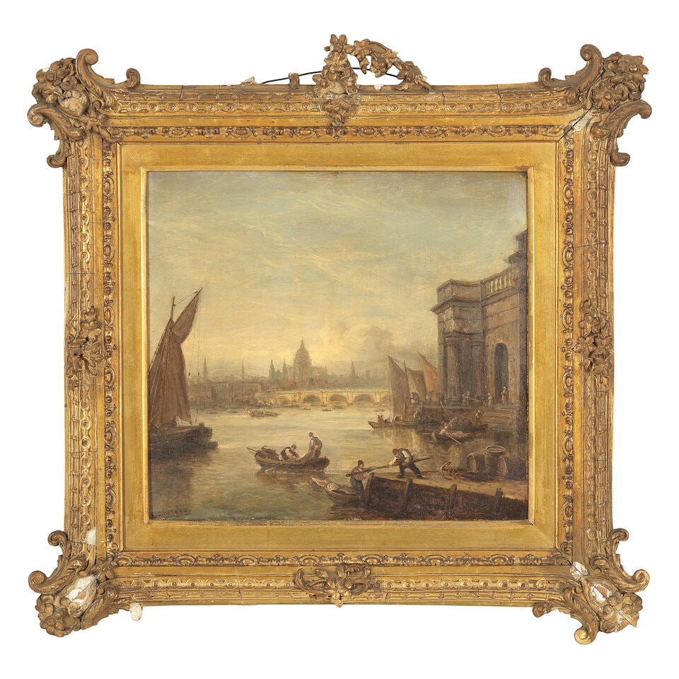 Thomas Luny (British, 1759-1837) Waterloo Bridge, with St. Paul's Cathedral rising beyond - 2