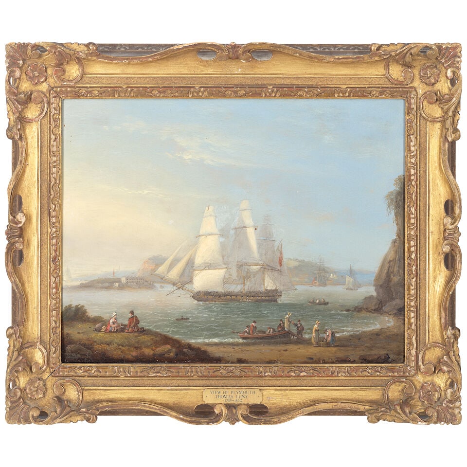 Thomas Luny (British, 1759-1837) A Frigate entering Plymouth - 2