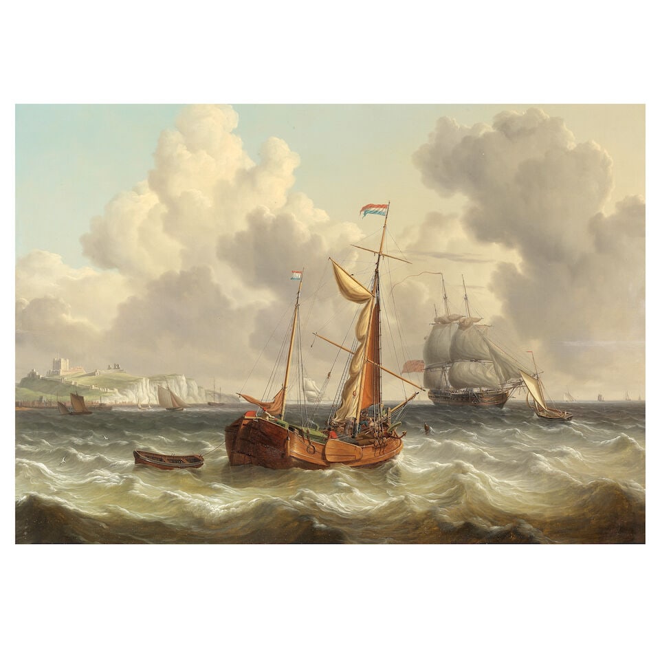 Charles Martin Powell (British, 1775-1824) A Dutch fleet off Dover (1 of 3)