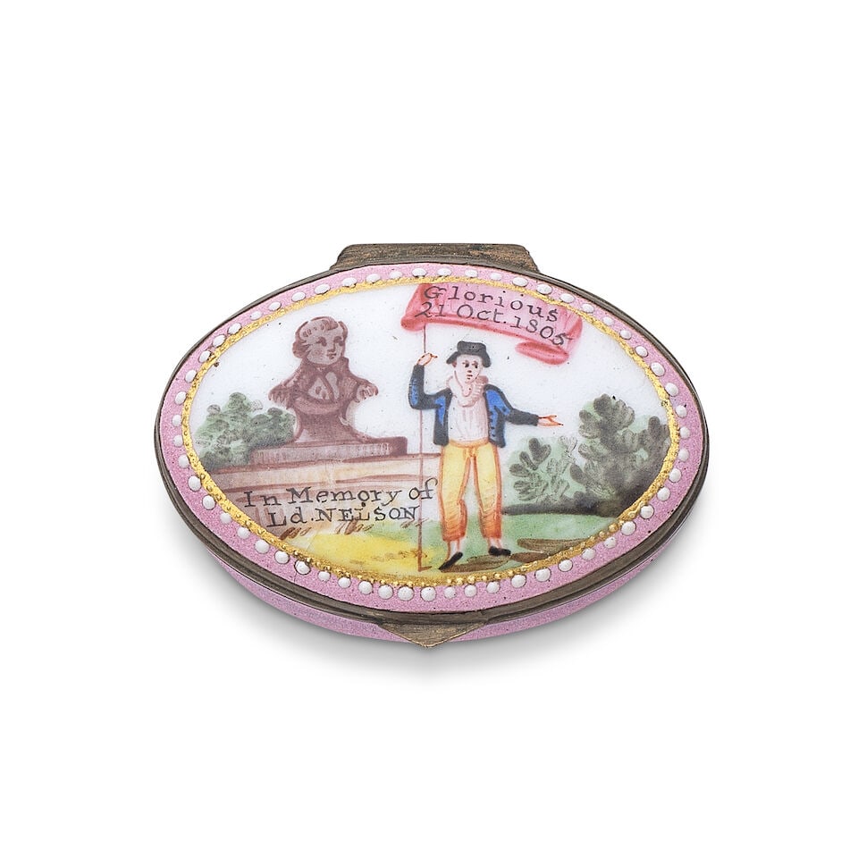 A South Staffordshire enamel patch box, early 19th century (1 of 1)