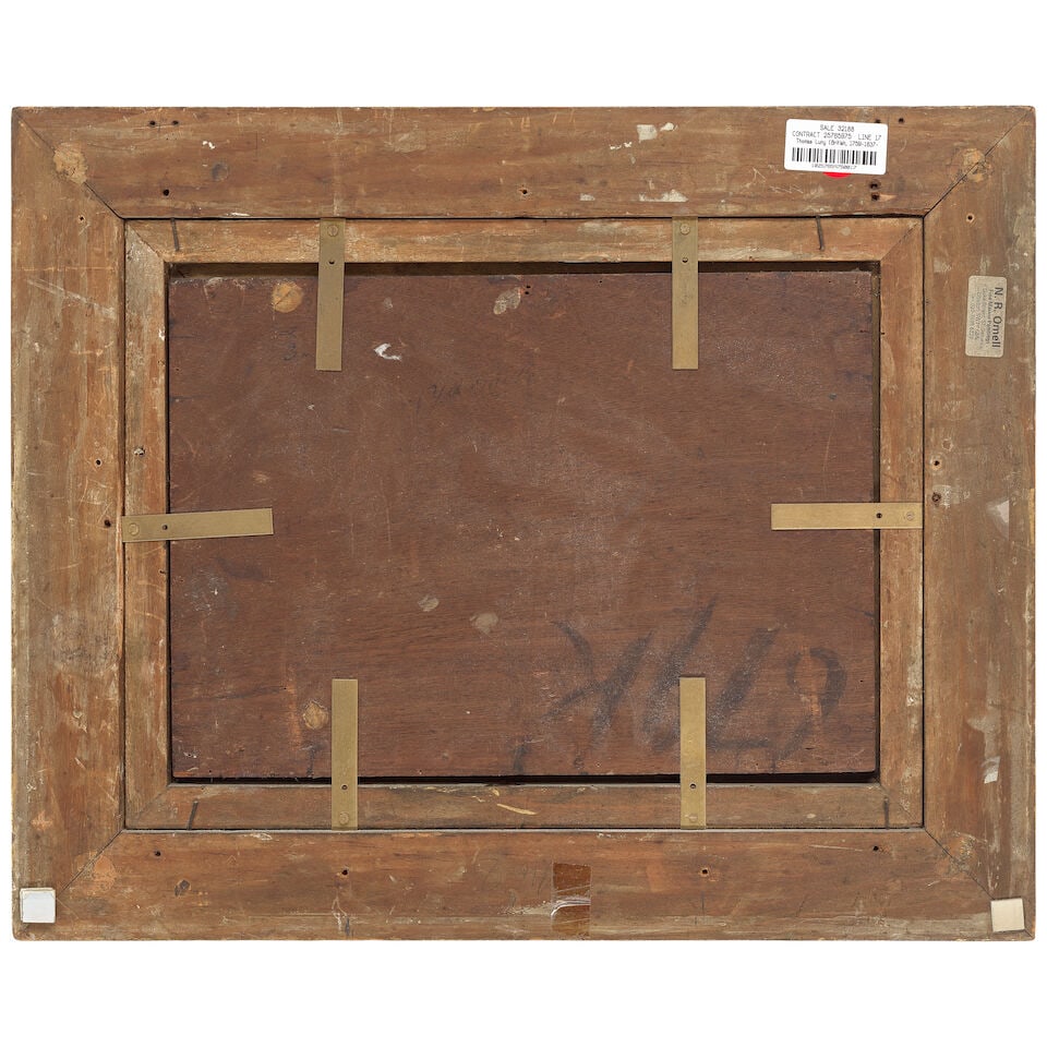 Thomas Luny (British, 1759-1837) Men-o-War and smaller craft riding a heavy swell in Yarmouth Roads - 3