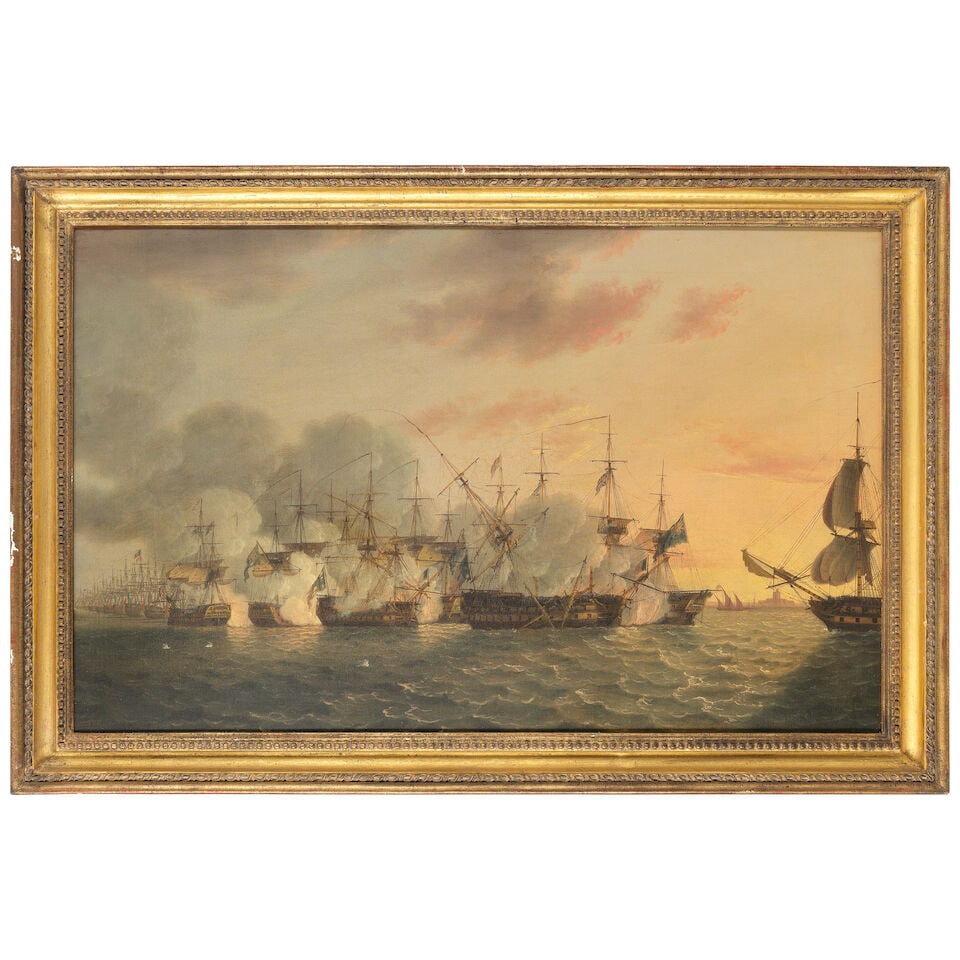 Thomas Luny (British, 1759-1837) The Battle of the Nile, 1st August 1798, a pair showing the act... - 5