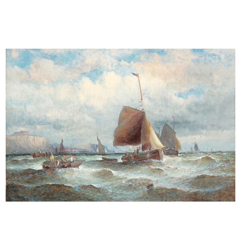 William Anslow Thornbery (British, 1847-1907) alias 'Thornley' A Stranaer fishing boat and other... (1 of 3)
