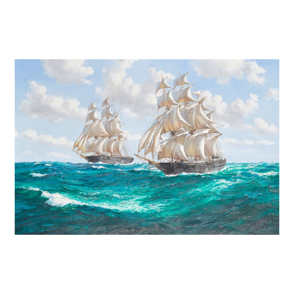 Barry Mason (British, b. 1952) Sweepstakes and Wild Pigeon at full sail (1 of 3)