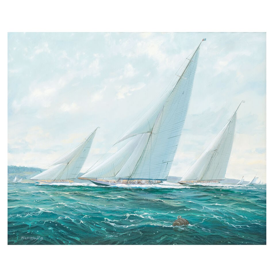 Michael James Whitehand (British, born 1941) Endeavour, Britannia and White Heather off the Isle... (1 of 3)