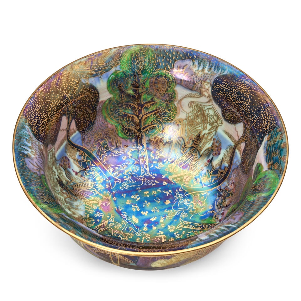 Wedgwood Fairyland Lustre K'ang Hsi Bowl, England, c. 1925, - 2