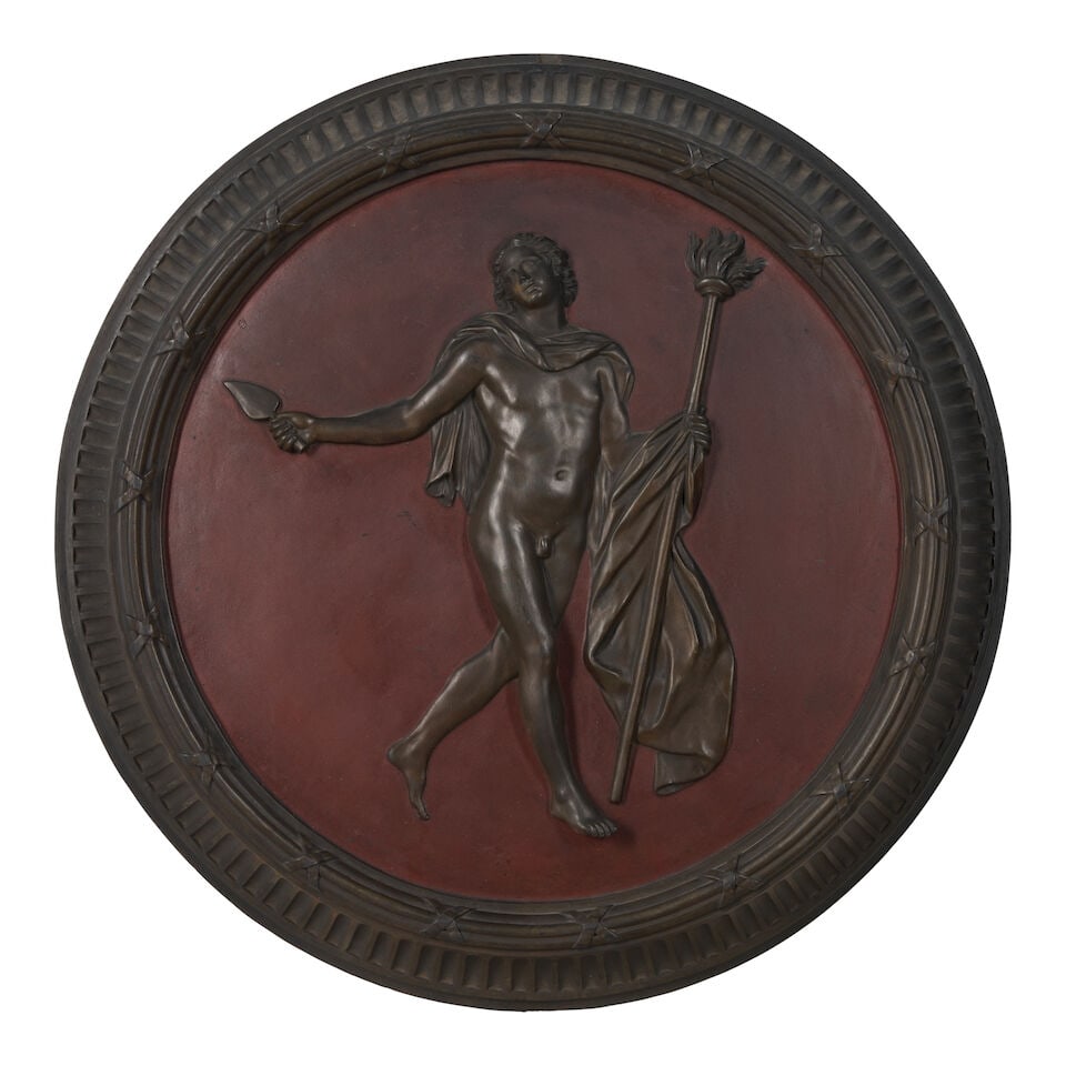 Wedgwood Black Basalt Self-framed Plaque, England, 18th century, (1 of 2)