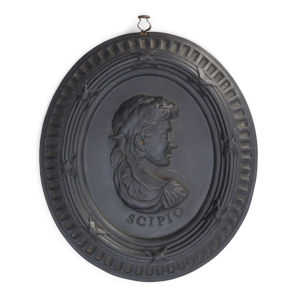 Wedgwood Black Basalt Self-Framed Portrait Plaque, England, late 18th century, (1 of 1)