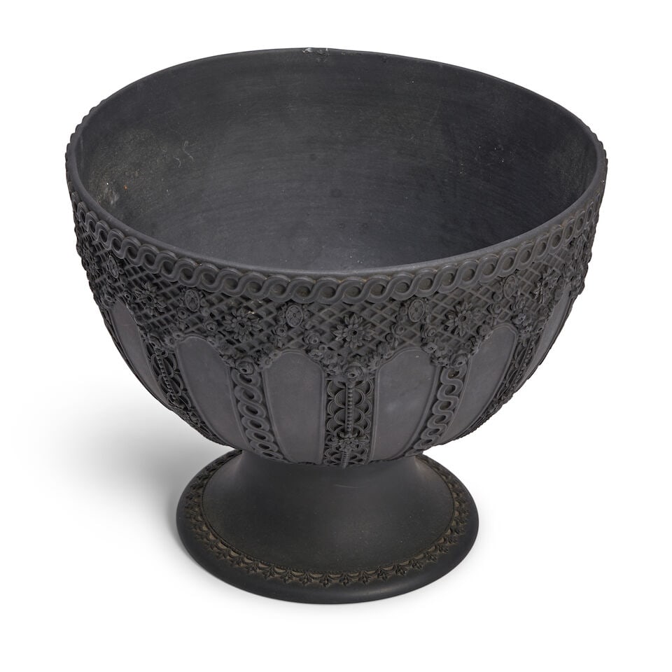 Wedgwood Black Basalt Fruit Bowl, England, 19th century, - 2