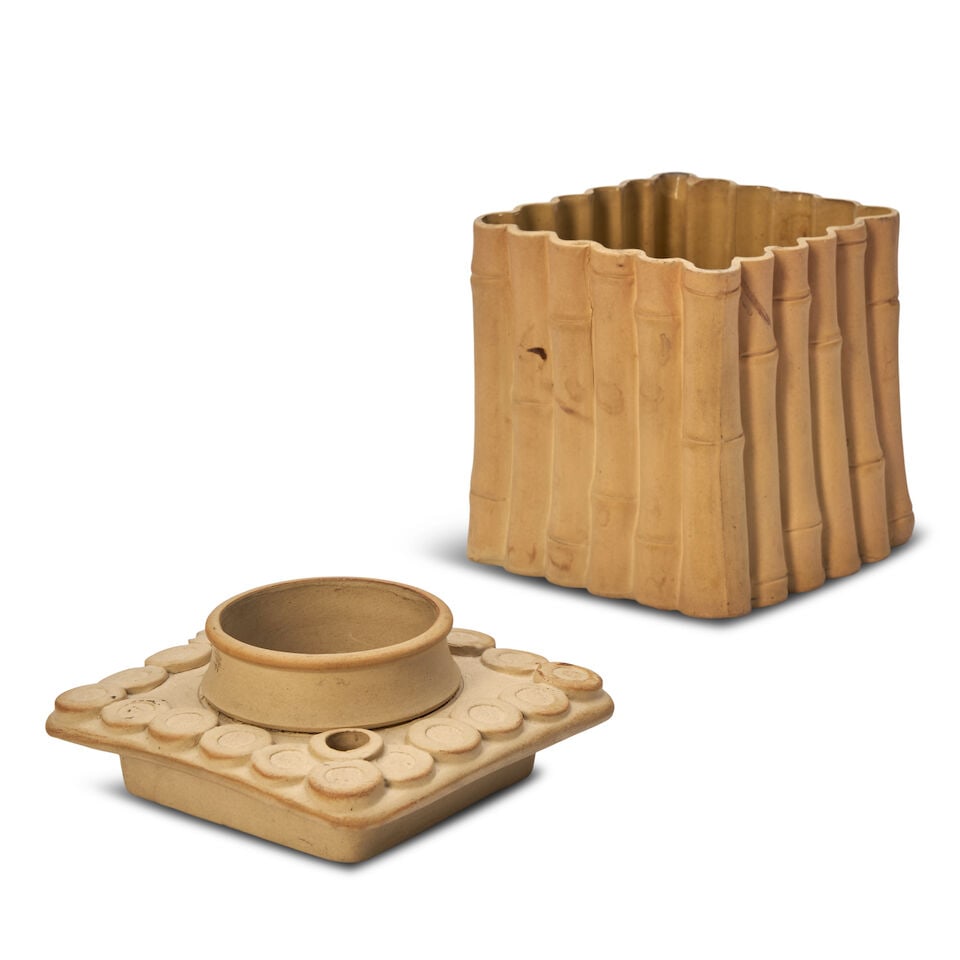 Wedgwood Caneware Bough Pot and Cover, England, c. 1800, - 2