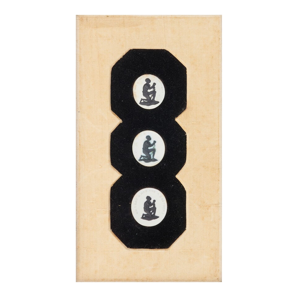 Three Wedgwood Jasper Anti-Slavery Medallions, England, - 2