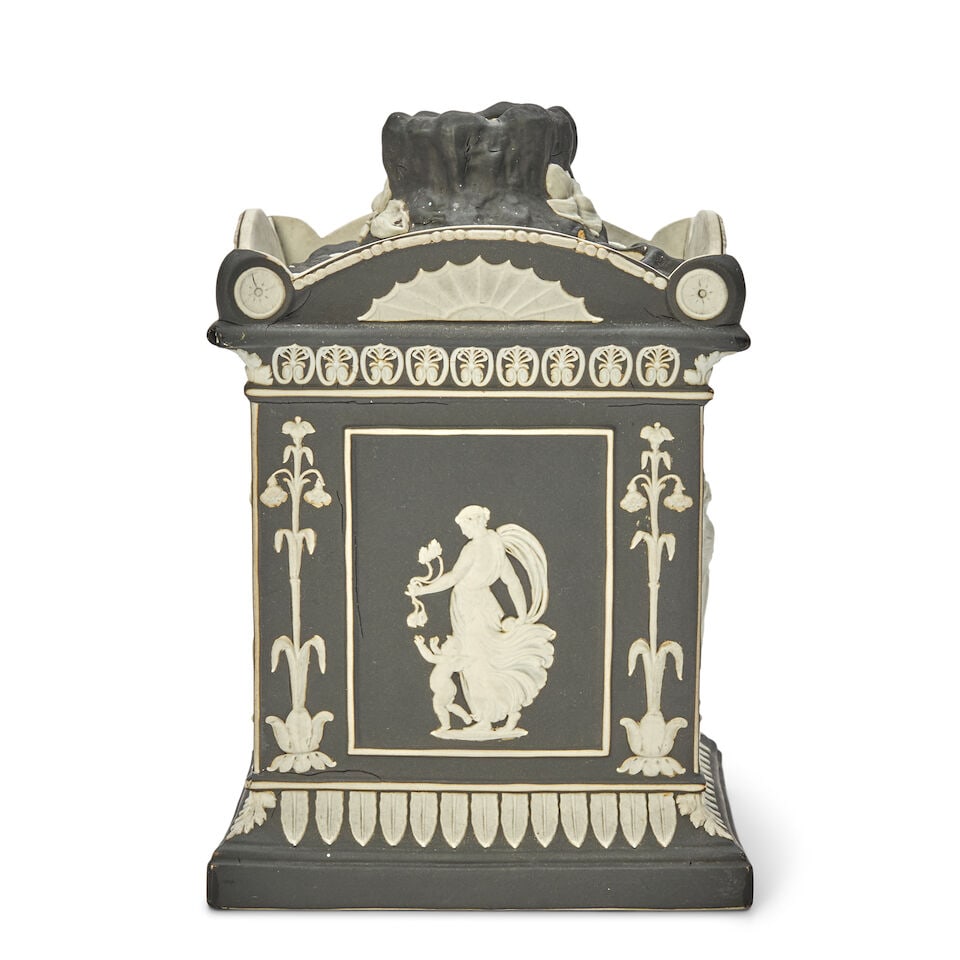 Wedgwood Black Jasper Dip Bough Pot, England, early 19th century, (1 of 2)