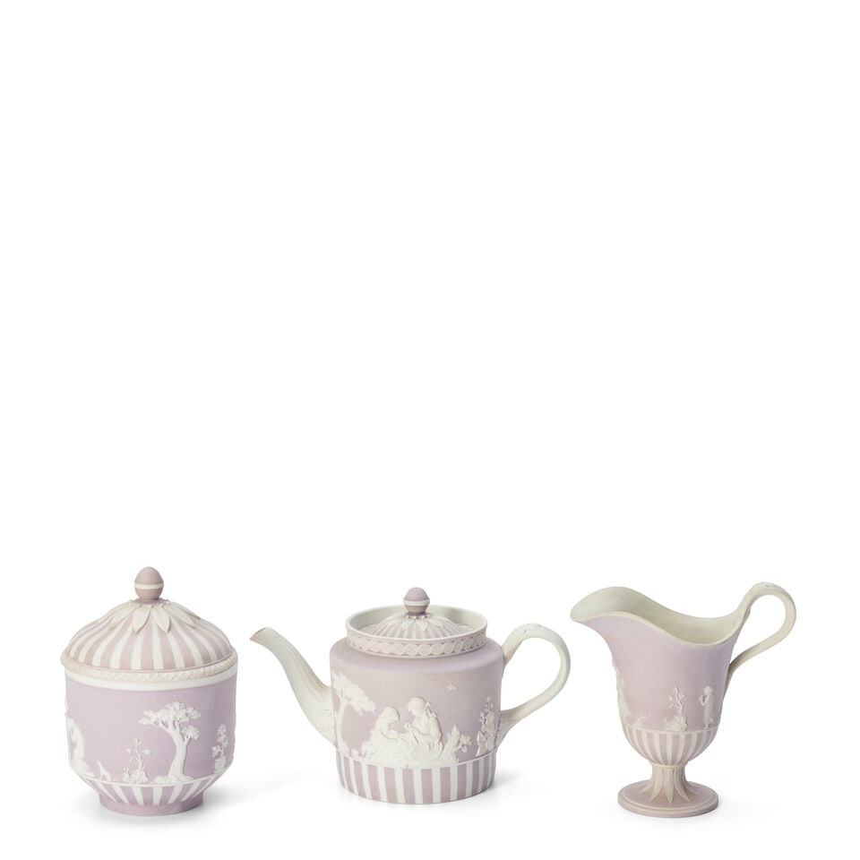 Three Wedgwood Lilac Jasper Dip Items, England, late 18th/early 19th century, (1 of 1)