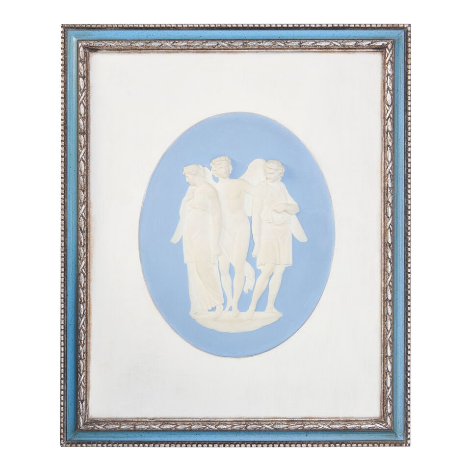 Pair of Wedgwood Solid Light Blue Jasper Plaques, England, early 19th century, - 2