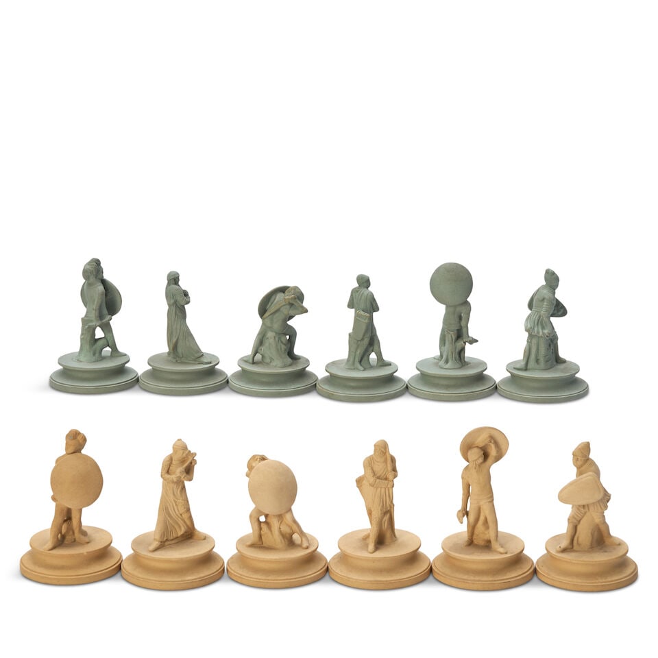 Wedgwood Thirty-two Piece Partial Chess Set, England, early 19th century, - 3