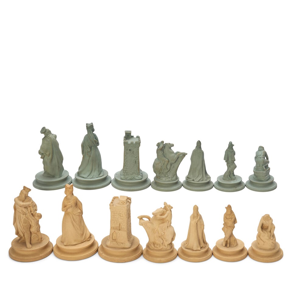 Wedgwood Thirty-two Piece Partial Chess Set, England, early 19th century, - 4