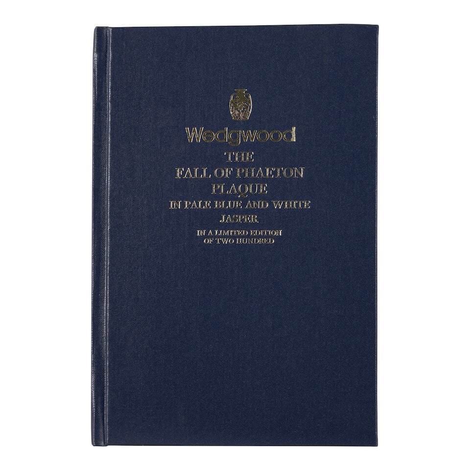 Modern Wedgwood 'Fall of Phaeton' Solid Blue Jasper Plaque, England, 1977, - 3