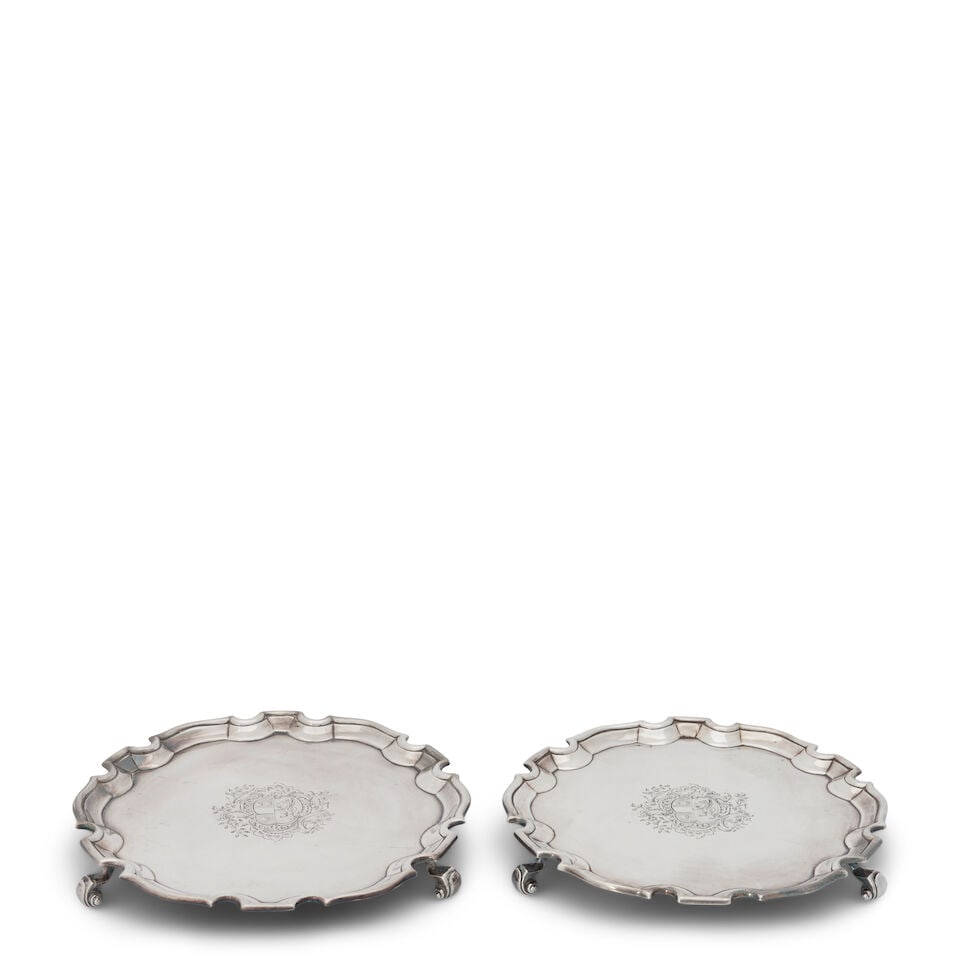 Pair George II Sterling Silver Sauce Boats, (1 of 1)