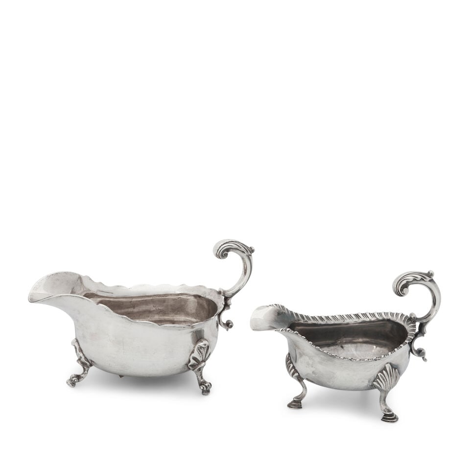 Two Georgian Sterling Silver Sauce Boats, (1 of 1)