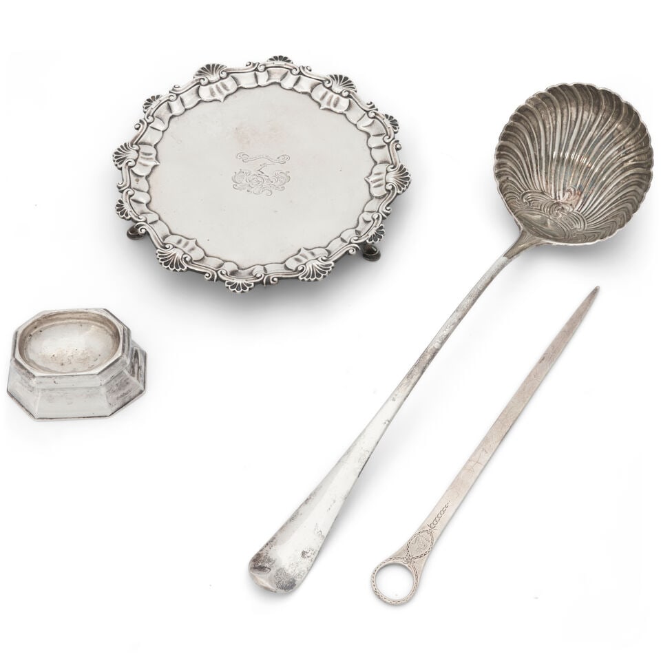 Four Pieces of Georgian Sterling Silver, (1 of 1)