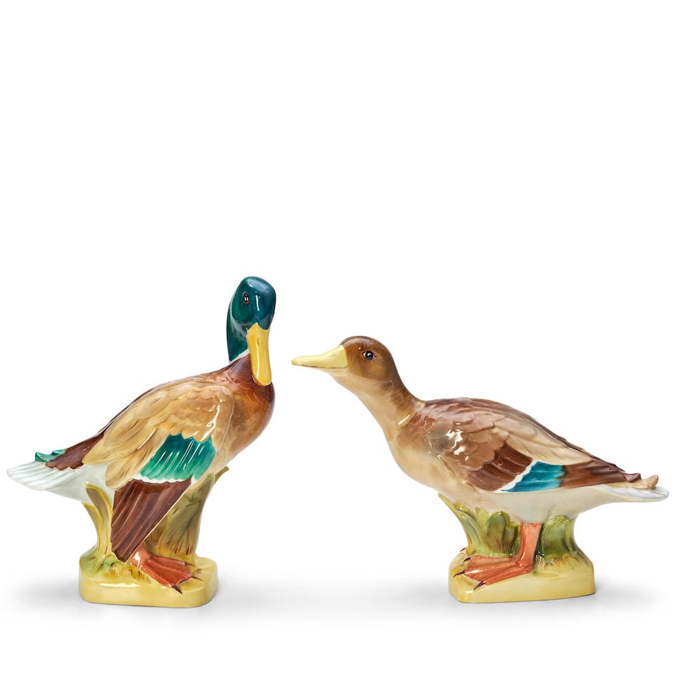 Pair of Wedgwood Bone China Ducks, England, c. 1940, (1 of 2)
