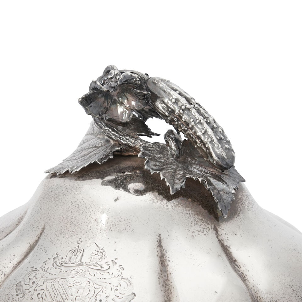 A Pair of Paul Storr Covered Vegetable Dishes on Later Warming Stands, - 2