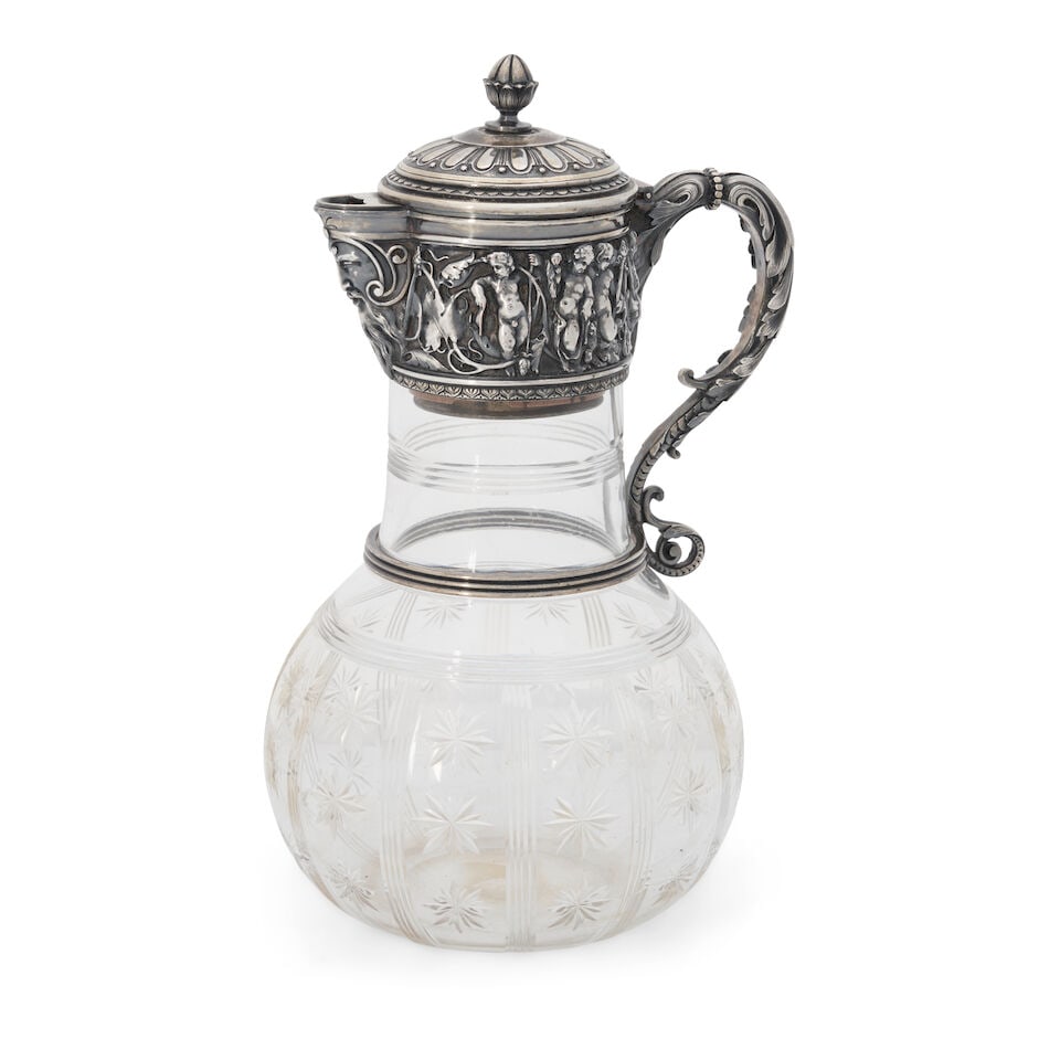 Elkington Silverplate-mounted Cut-glass Jug, (1 of 1)