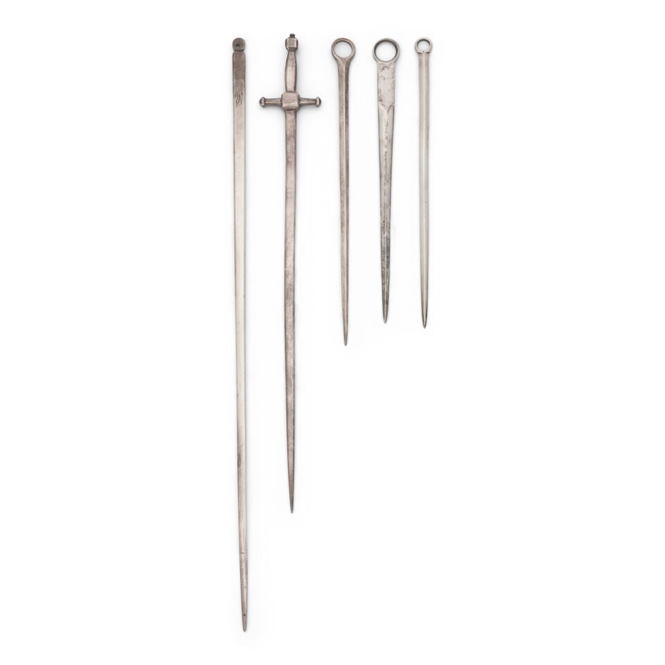 Five Diminutive Continental Silver Skewers (1 of 1)