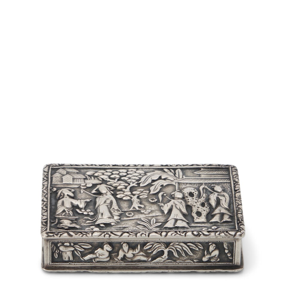 Chinese Export Silver Snuff Box, (1 of 1)