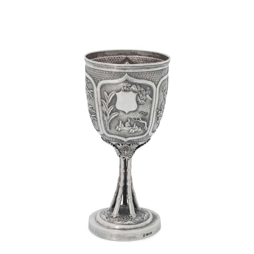 Chinese Export Silver Goblet, (1 of 1)