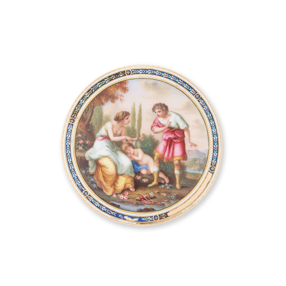 Swiss Gold and Enamel Box, - 2
