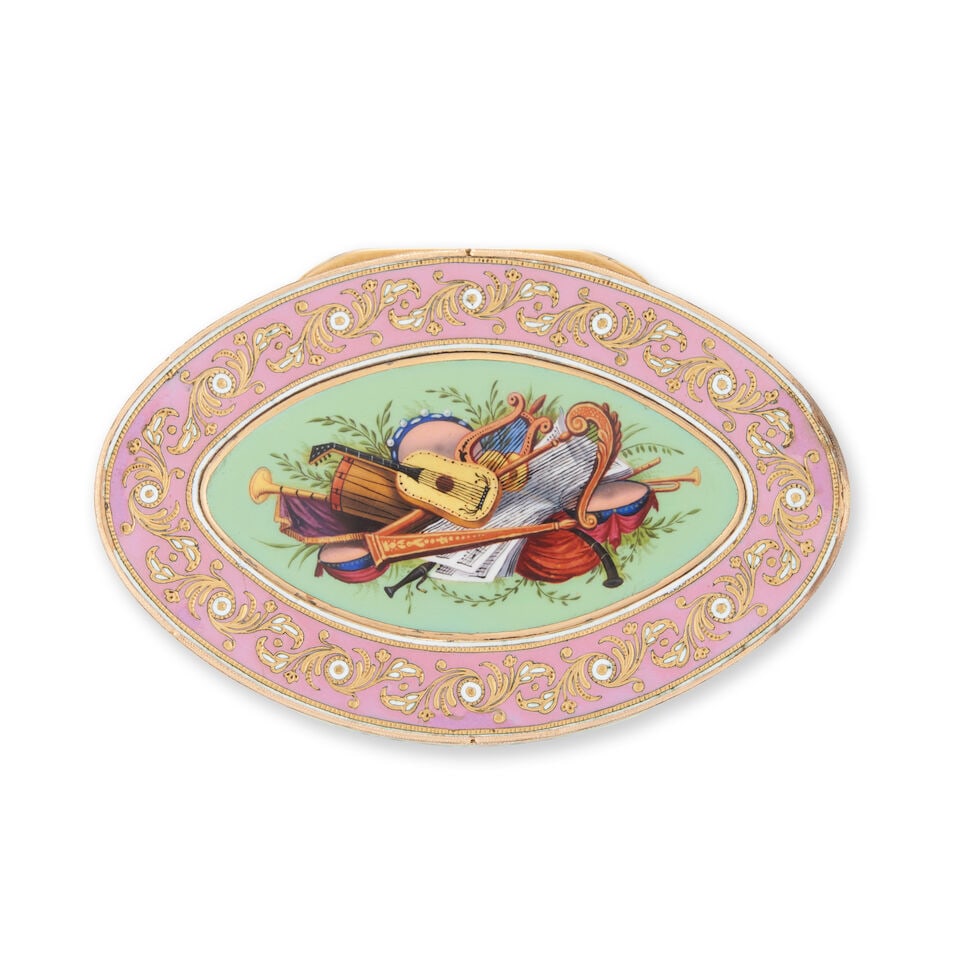 A Swiss Gold and Enamel Box, - 2