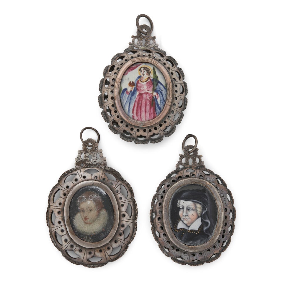 Three Silver-mounted Reliquary Pendants, (1 of 2)