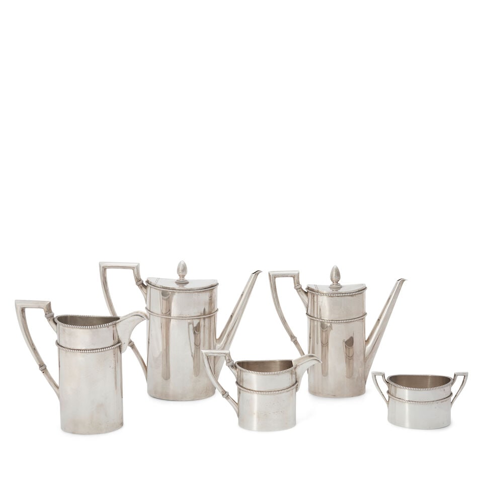 Five-piece Austrian .800 Silver Coffee & Tea Service, (1 of 1)
