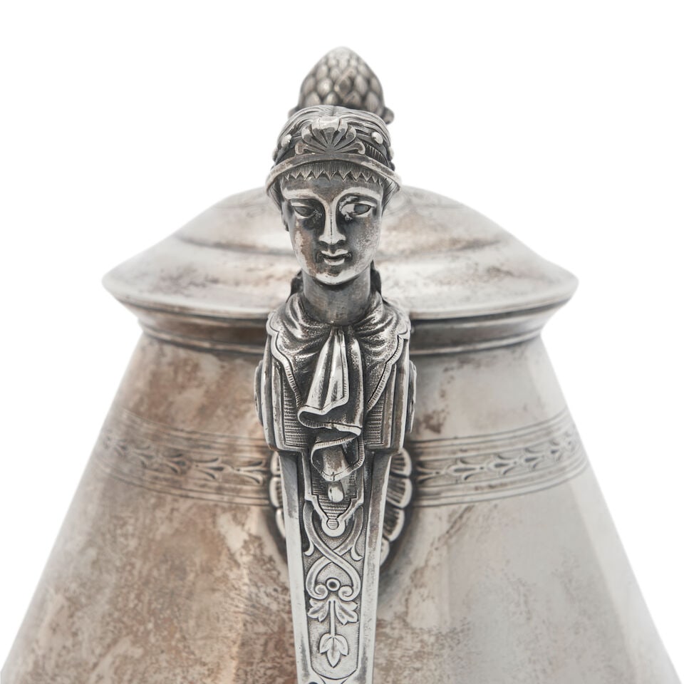 Three-piece Ball, Black & Co. Sterling Silver Teaset, - 2