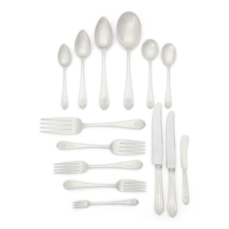 Partial Bigelow Bros & Kennard Coin Silver Flatware Service - 2