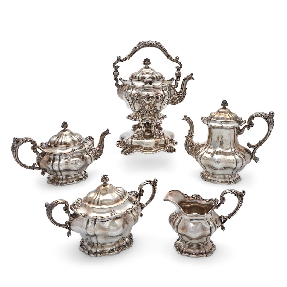 Five-piece Sterling Silver Coffee and Tea Service, (1 of 1)