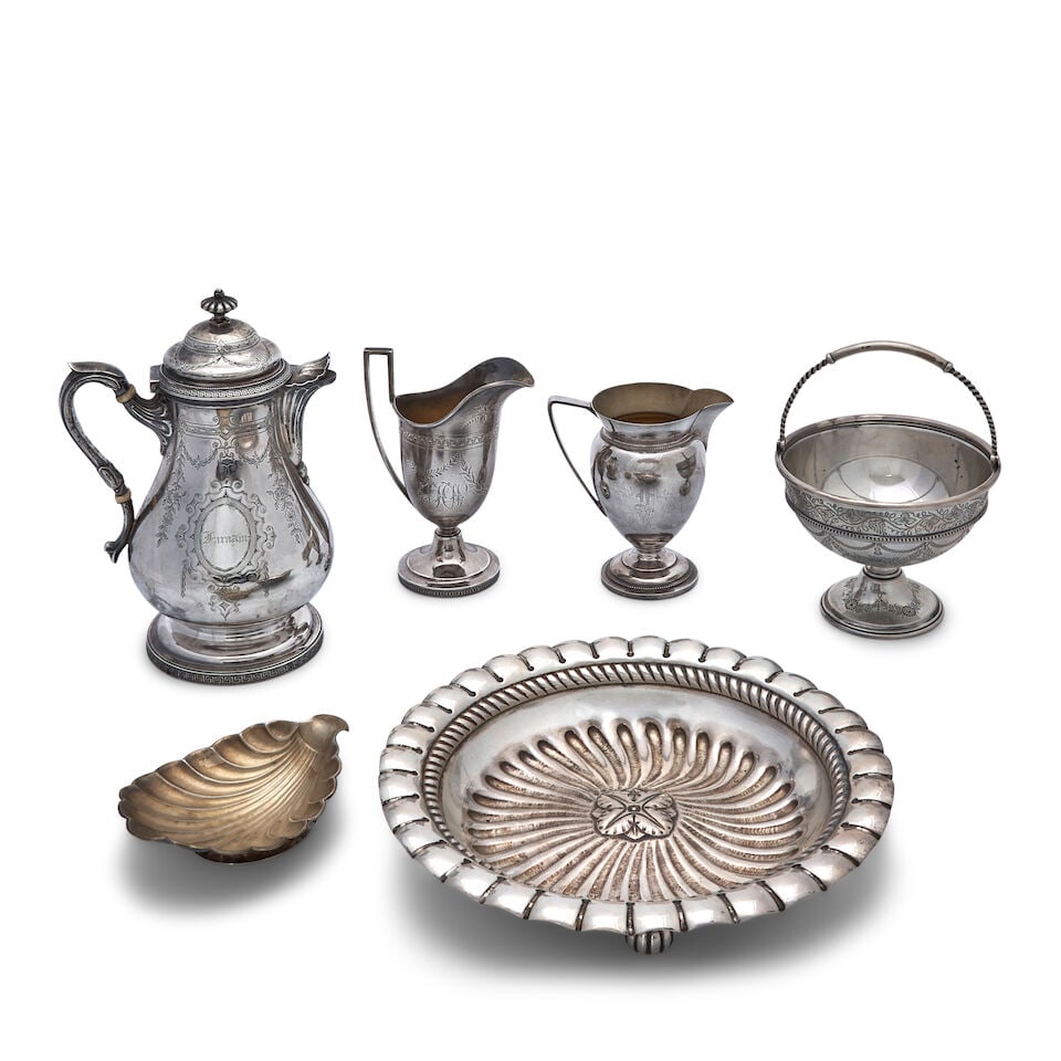 Assortment of Early Tiffany & Co. Sterling Silver and Sliverplate, (1 of 1)