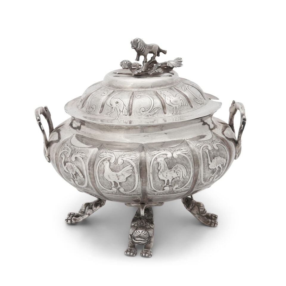Mexican Silver Soup Tureen, (1 of 1)