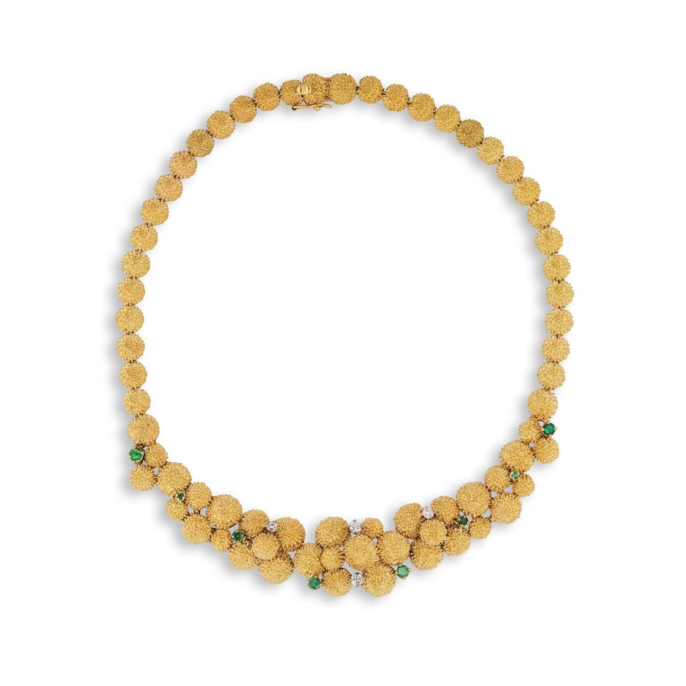 EMERALD AND DIAMOND NECKLACE COLLIER ÉMERAUDES ET DIAMANTS - 3