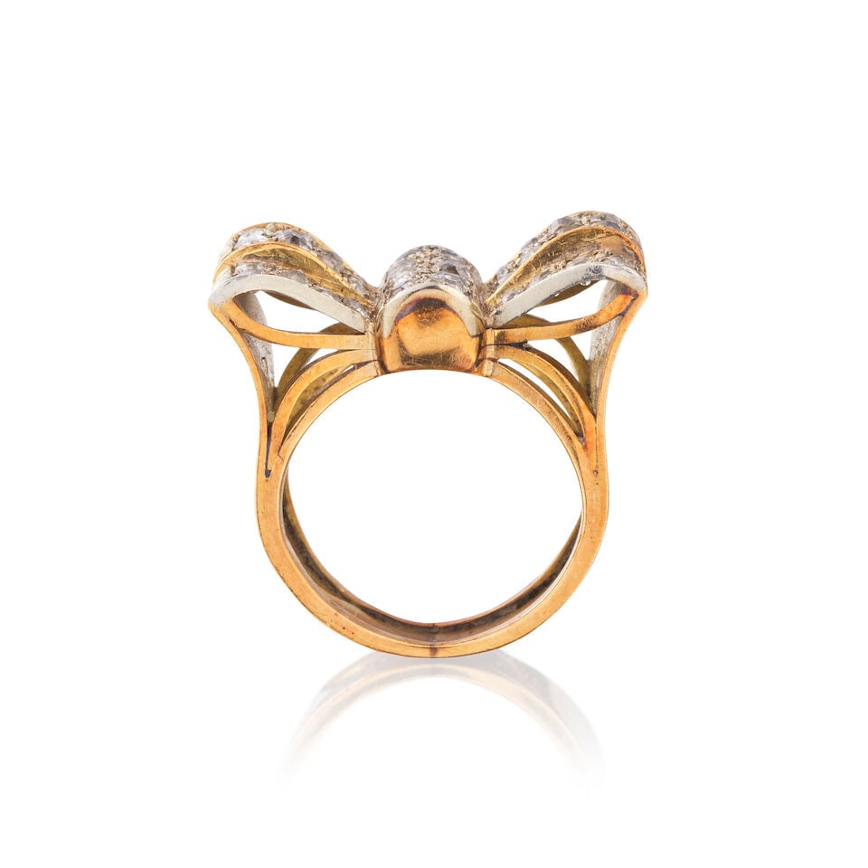 DIAMOND 'BOW' RING BAGUE 'NOEUD' DIAMANTS - 2