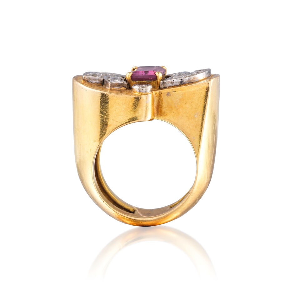 TOURMALINE AND DIAMOND RING BAGUE TOURMALINE ET DIAMANTS - 2