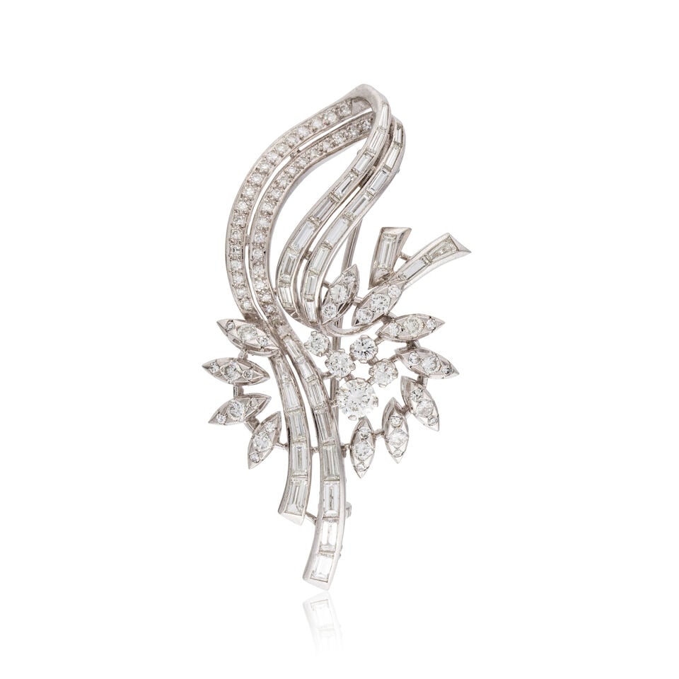 DIAMOND CLIP BROOCH BROCHE CLIP DIAMANTS (1 of 2)