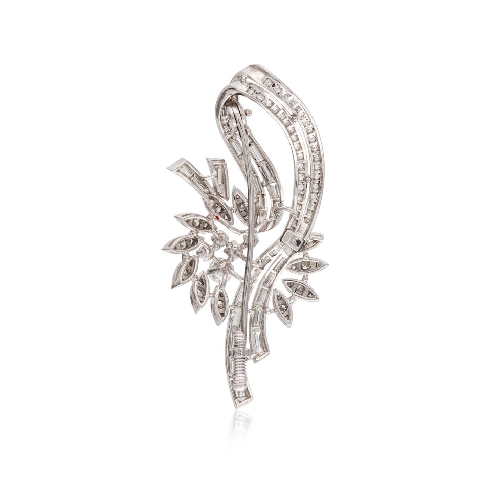 DIAMOND CLIP BROOCH BROCHE CLIP DIAMANTS - 2