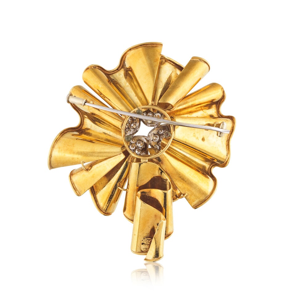 DIAMOND 'RIBBON' BROOCH BROCHE 'RUBAN' DIAMANTS - 2